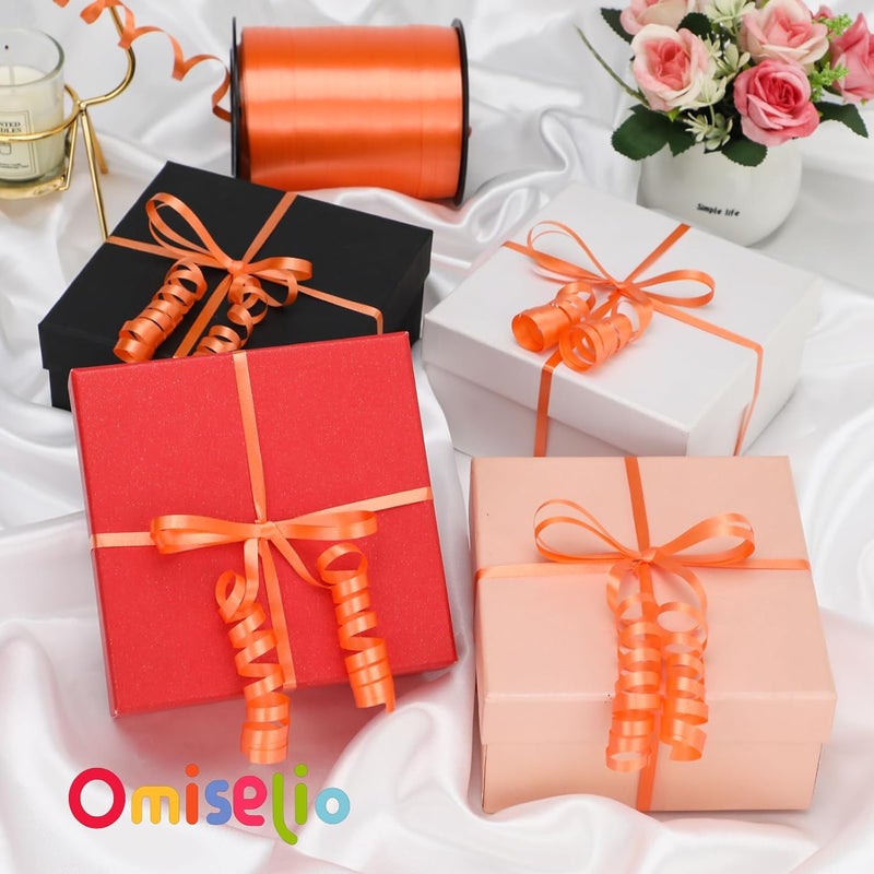 OMISELIO Orange Curling Ribbon - 500 Yard, 3/16" Gift Wrap Ribbon for Halloween, Christmas - Image 2